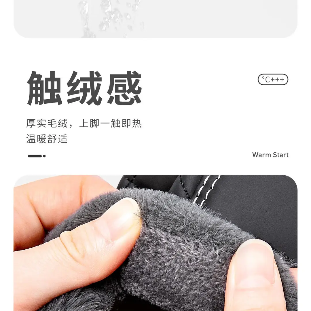 Middle-Aged and Elderly Women's Cotton Slippers, Autumn and Winter 2025 New Style, Indoor Warm Fleece-Lined Cotton Shoes, Women's Closed-Back Large Size — feature 9
