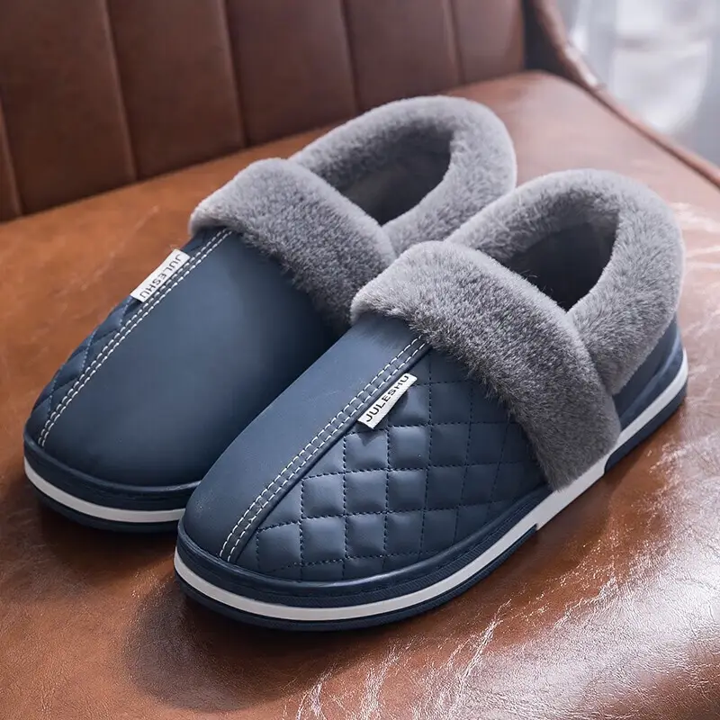Middle-Aged and Elderly Women's Cotton Slippers, Autumn and Winter 2025 New Style, Indoor Warm Fleece-Lined Cotton Shoes, Women's Closed-Back Large Size - Image 3