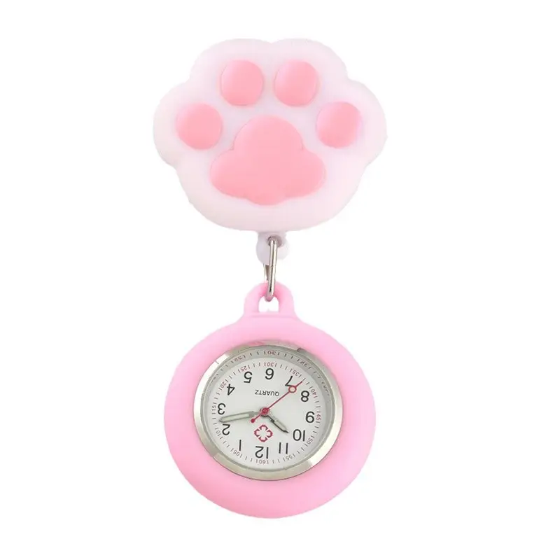 Cat's Claw Nurse Watch Blue Retractable Silicone