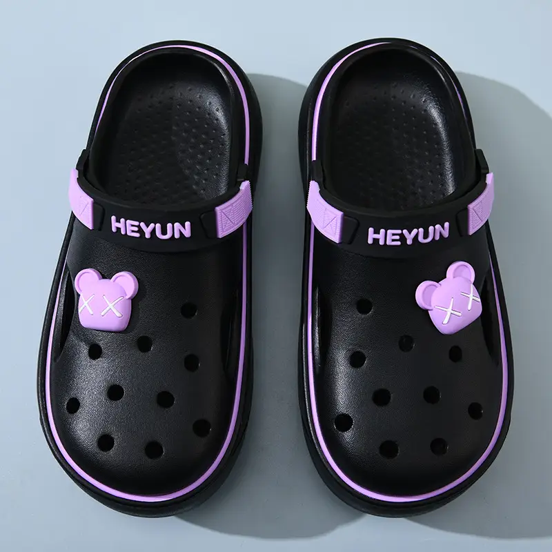 Hole Shoes Women's Summer High-rise Non-slip Breathable Slippers EVA Thick Sole Cute Wear-resistant Non-stinky Feet Baotou Slippers - Image 10