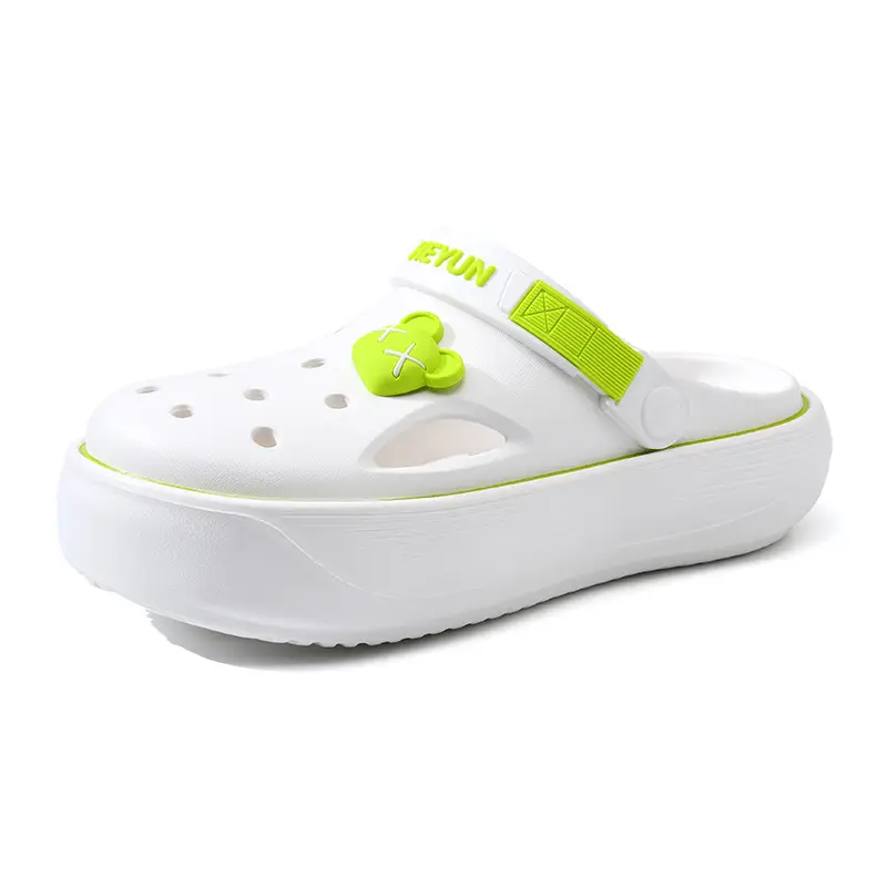Hole Shoes Women's Summer High-rise Non-slip Breathable Slippers EVA Thick Sole Cute Wear-resistant Non-stinky Feet Baotou Slippers - Image 11