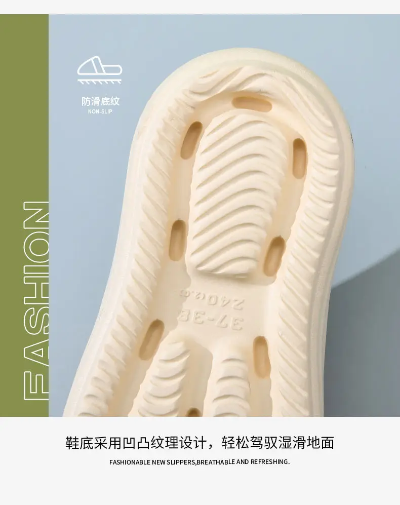 Hole Shoes Women's Summer High-rise Non-slip Breathable Slippers EVA Thick Sole Cute Wear-resistant Non-stinky Feet Baotou Slippers — feature 10