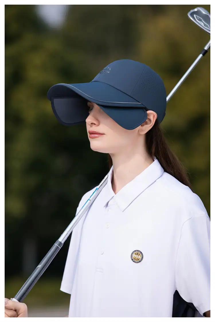 Women Gray UV Sun Hat with Brim Retractable Cap — feature 4