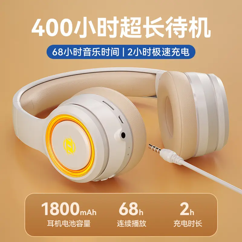 Wireless Bluetooth Headset with LED Light & Comfortable Headband - Image 8