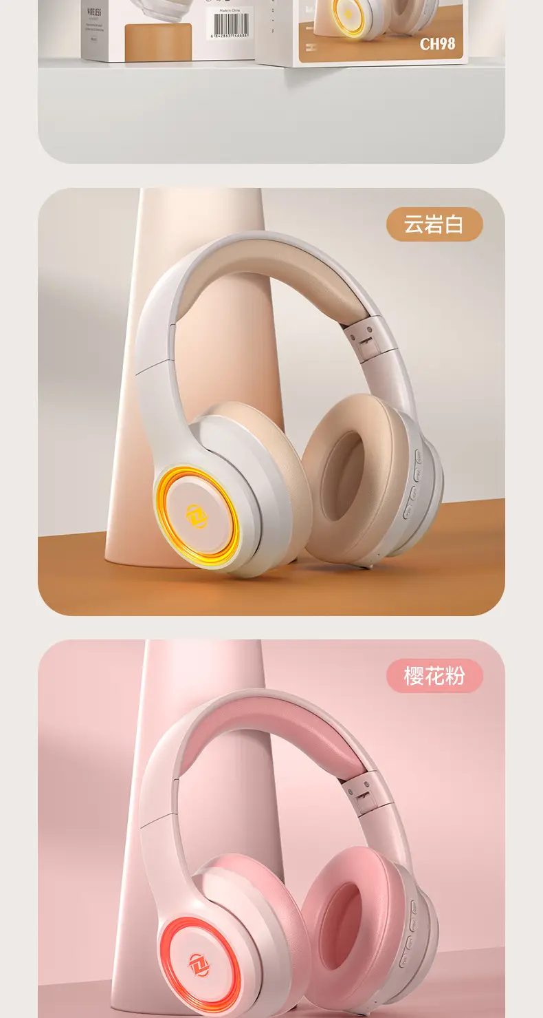 Wireless Bluetooth Headset with LED Light & Comfortable Headband β feature 18