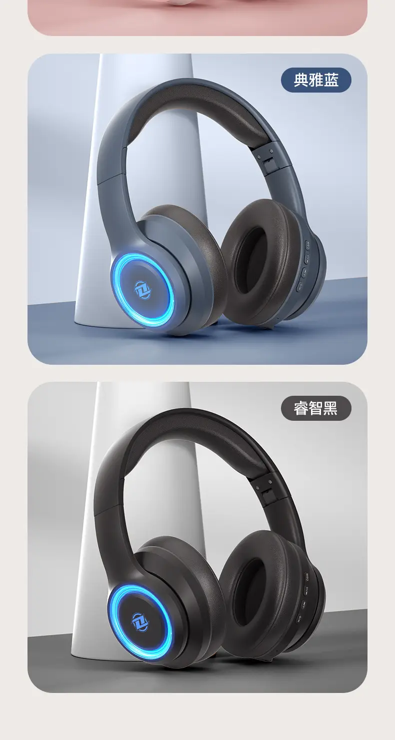 Wireless Bluetooth Headset with LED Light & Comfortable Headband β feature 19