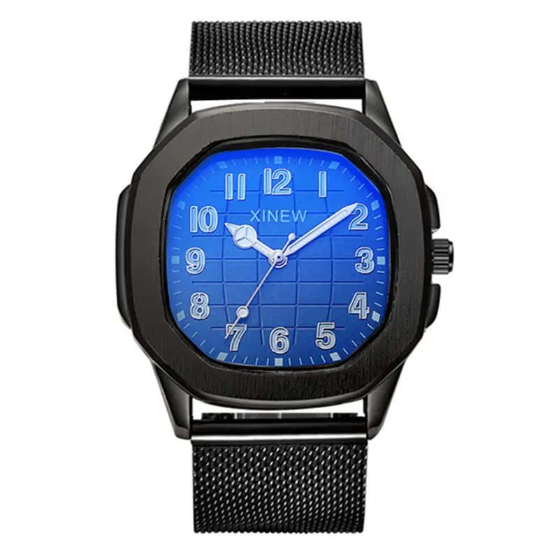 Men Xinew Blue Dial Full Steel Watch - Image 3