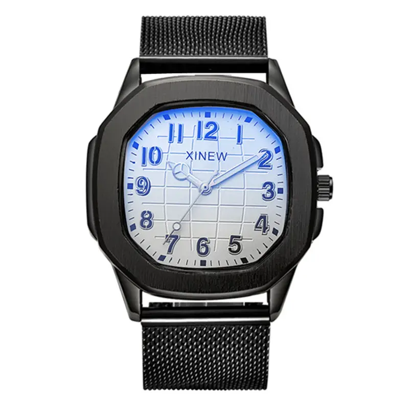 Men Xinew Blue Dial Full Steel Watch - Image 2