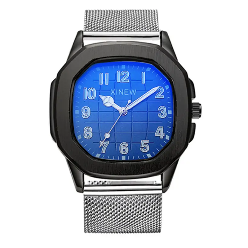 Men Xinew Blue Dial Full Steel Watch - Image 7