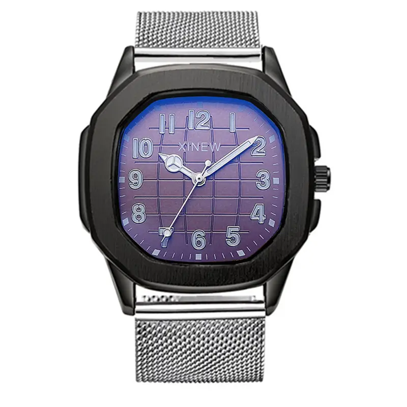 Men Xinew Blue Dial Full Steel Watch - Image 8