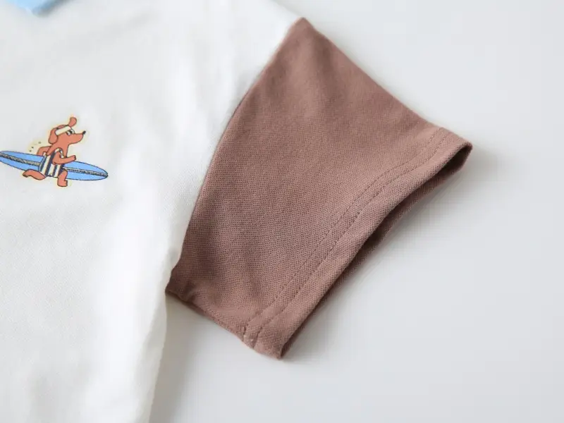 Boys Cotton Polo Shirt White Green Brown 2025 — feature 9