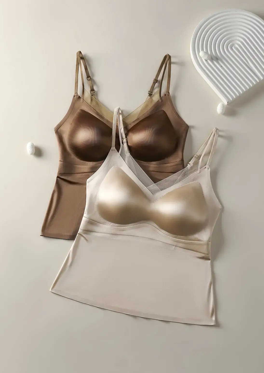 Traceless Satin Camisole Women's Inner Wearing Plus Size — feature 37