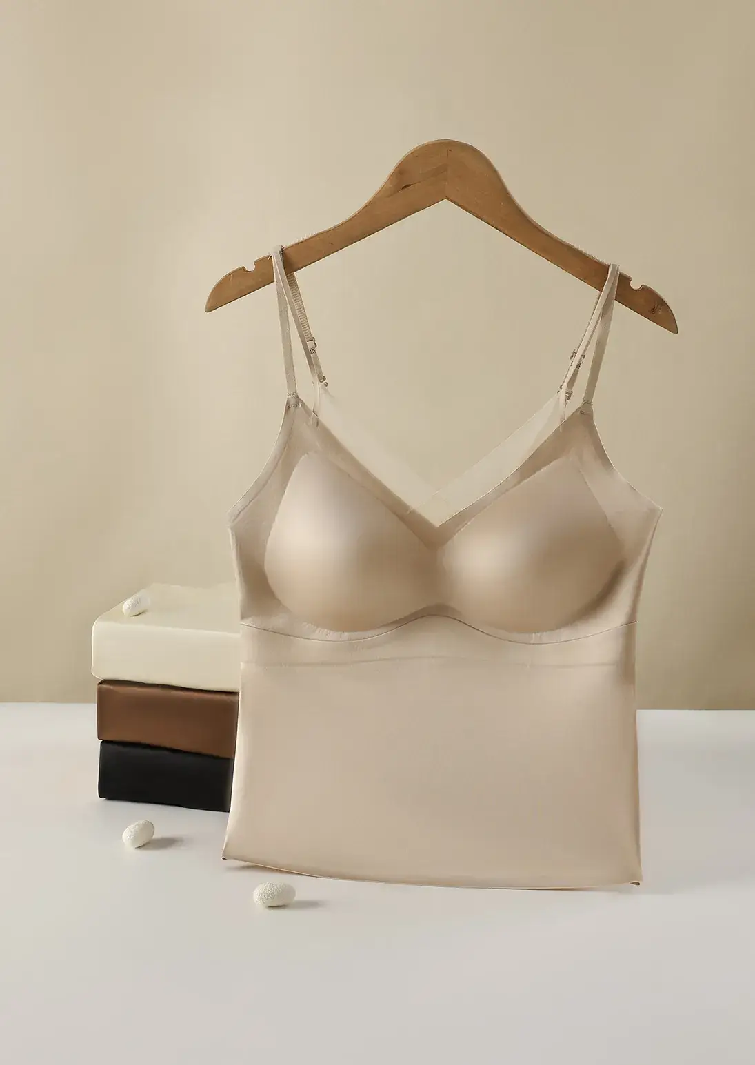 Traceless Satin Camisole Women's Inner Wearing Plus Size — feature 38