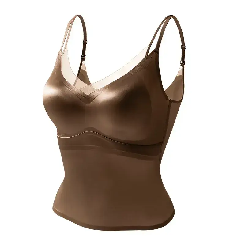Traceless Satin Camisole Women's Inner Wearing Plus Size - Image 3