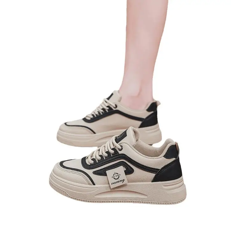 Women's White Casual Sneakers Height 4cm All Match 2025 - Image 11