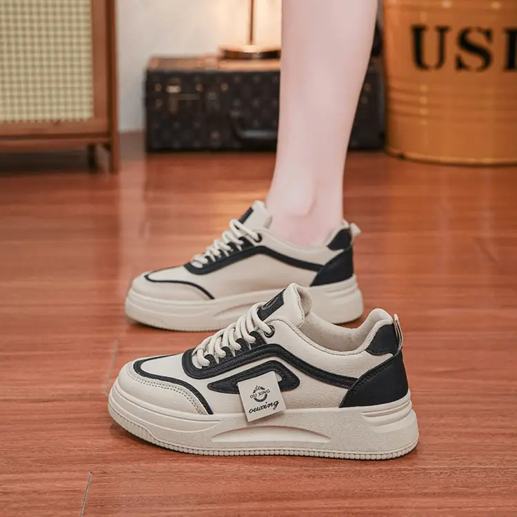 Women's White Casual Sneakers Height 4cm All Match 2025 — feature 1