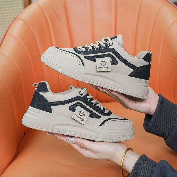 Women's White Casual Sneakers Height 4cm All Match 2025 — feature 6