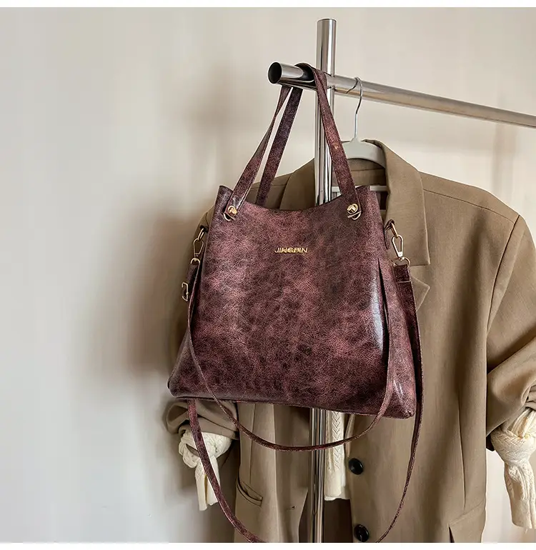 Women's Brown Leather Shoulder Crossbody Bag 2024 Winter New — feature 19