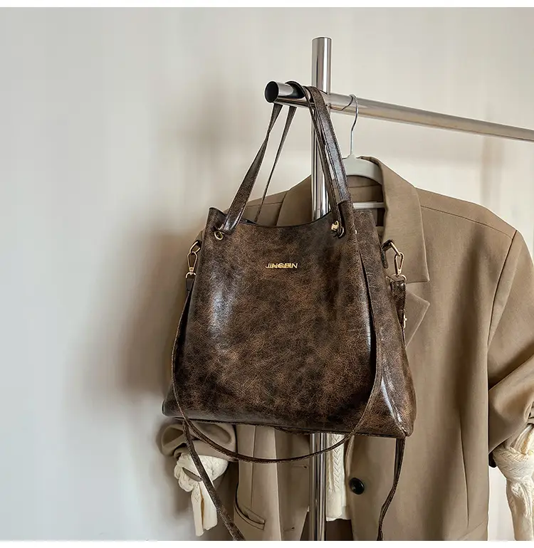 Women's Brown Leather Shoulder Crossbody Bag 2024 Winter New — feature 21