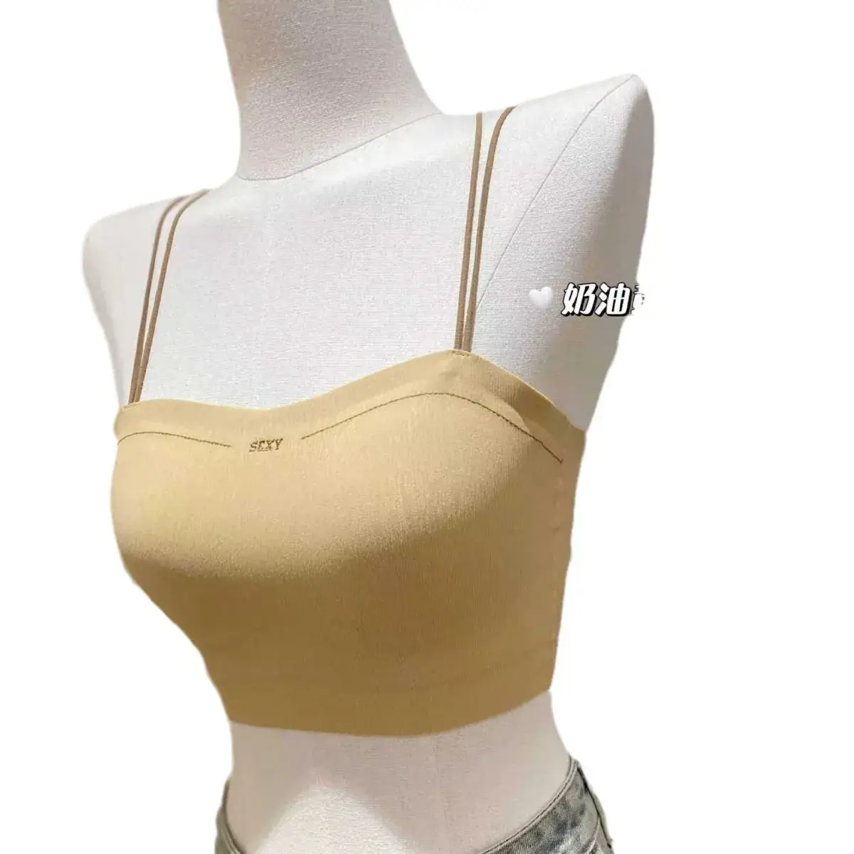 2025 Spring Underwear Back Sling Cross Strap Small Chest Gathering