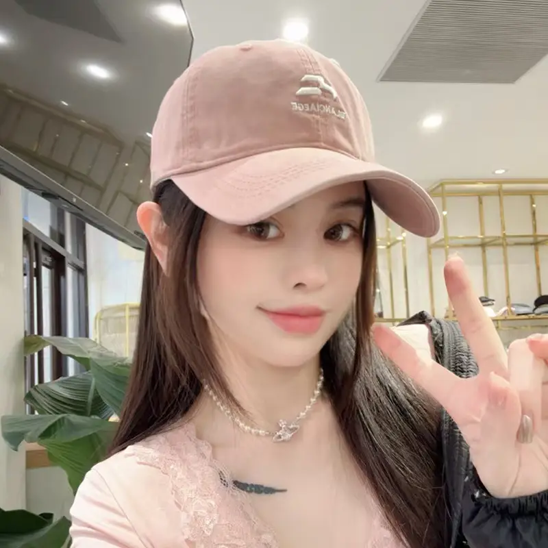 Women Korean-style Baseball Cap with Embroidered Letter - Image 9
