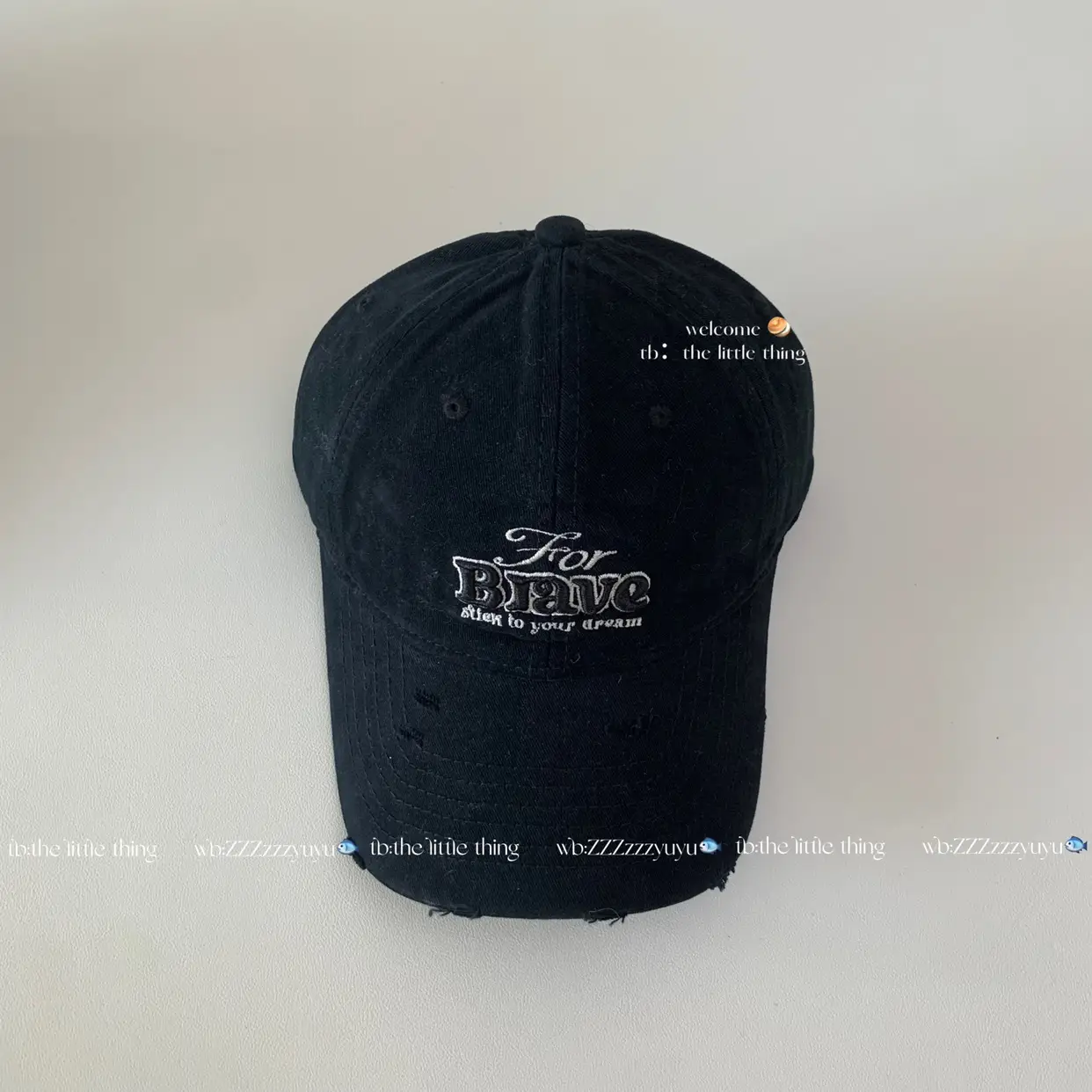 Brown Baseball Cap Widened Brim For The Brave - Image 2