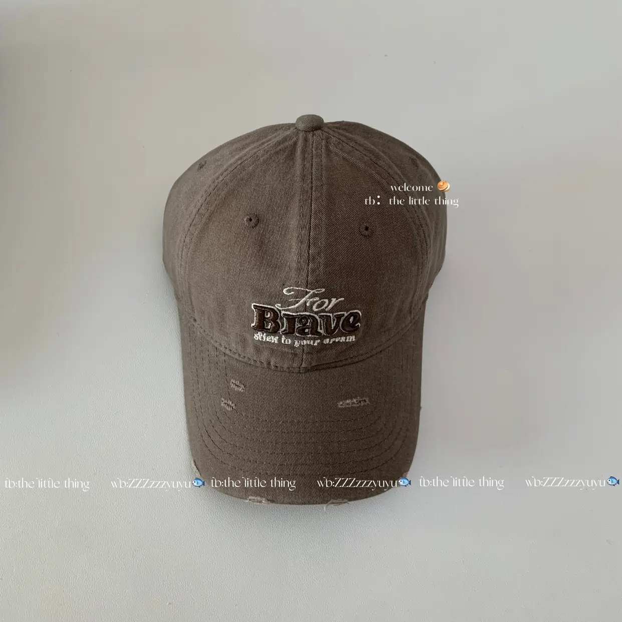 Brown Baseball Cap Widened Brim For The Brave - Image 3