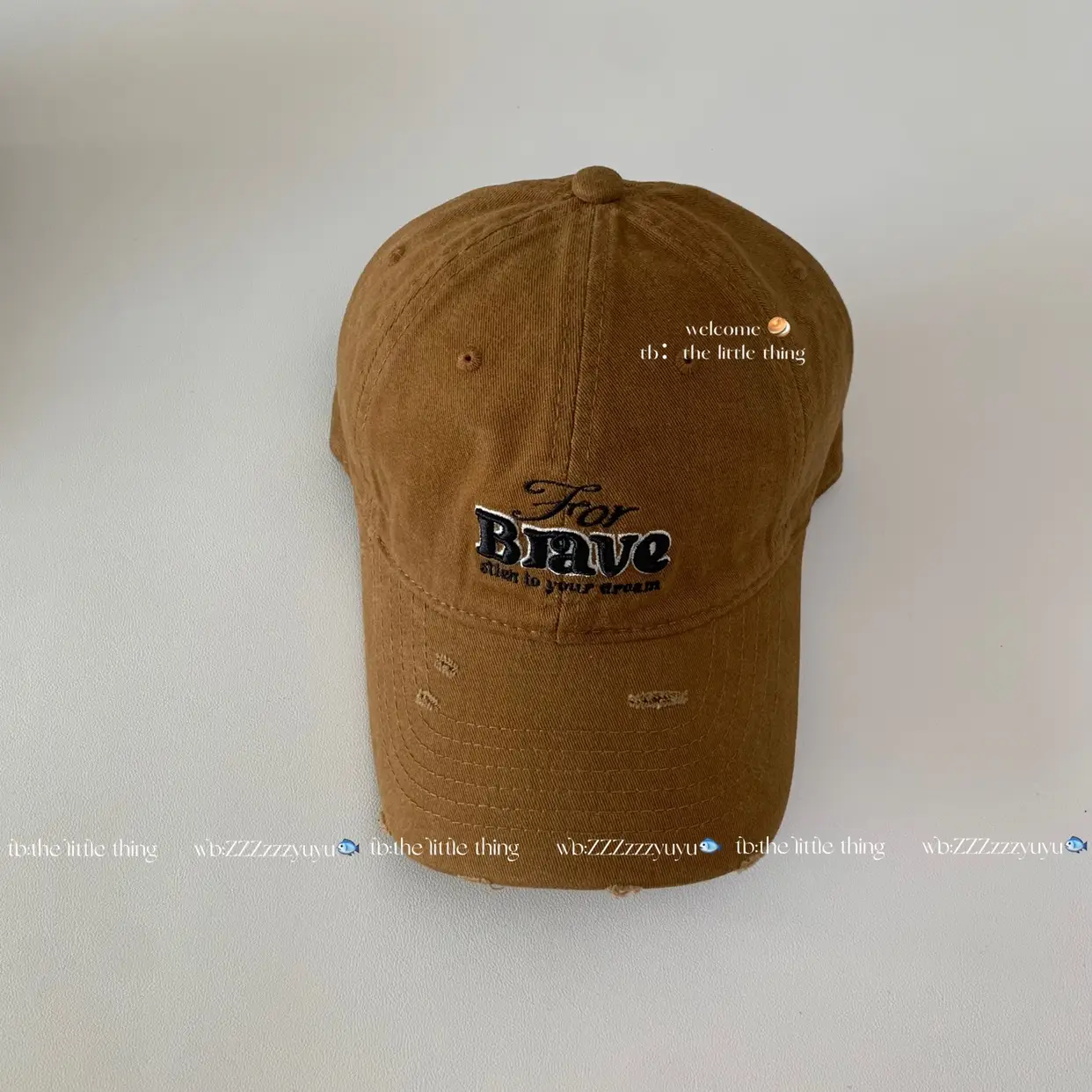 Brown Baseball Cap Widened Brim For The Brave - Image 8