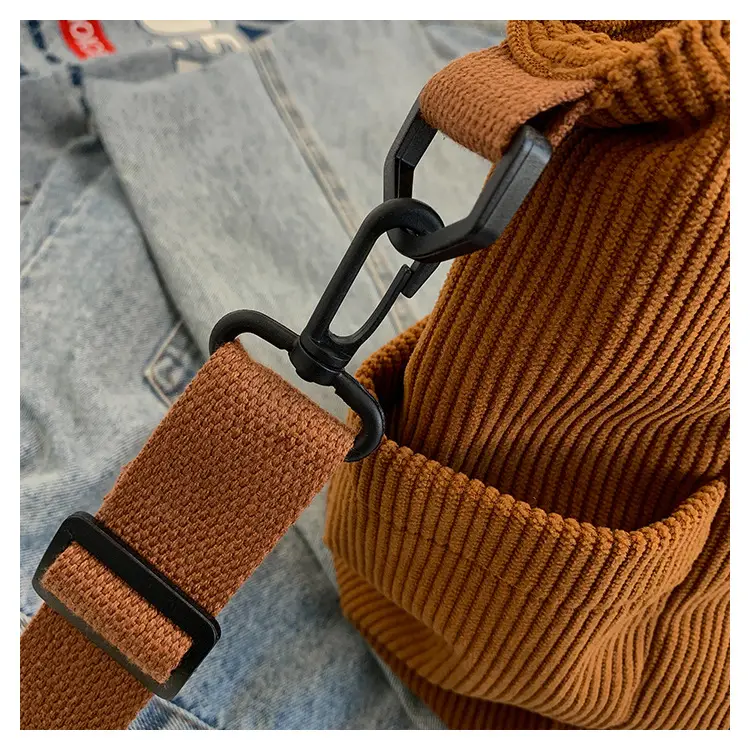 New Korean Style Girl Corduroy Cloth Bag Large Capacity Shoulder Bag Commuter Ruiying Portable Tote Bag — feature 101