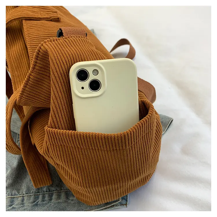New Korean Style Girl Corduroy Cloth Bag Large Capacity Shoulder Bag Commuter Ruiying Portable Tote Bag — feature 102