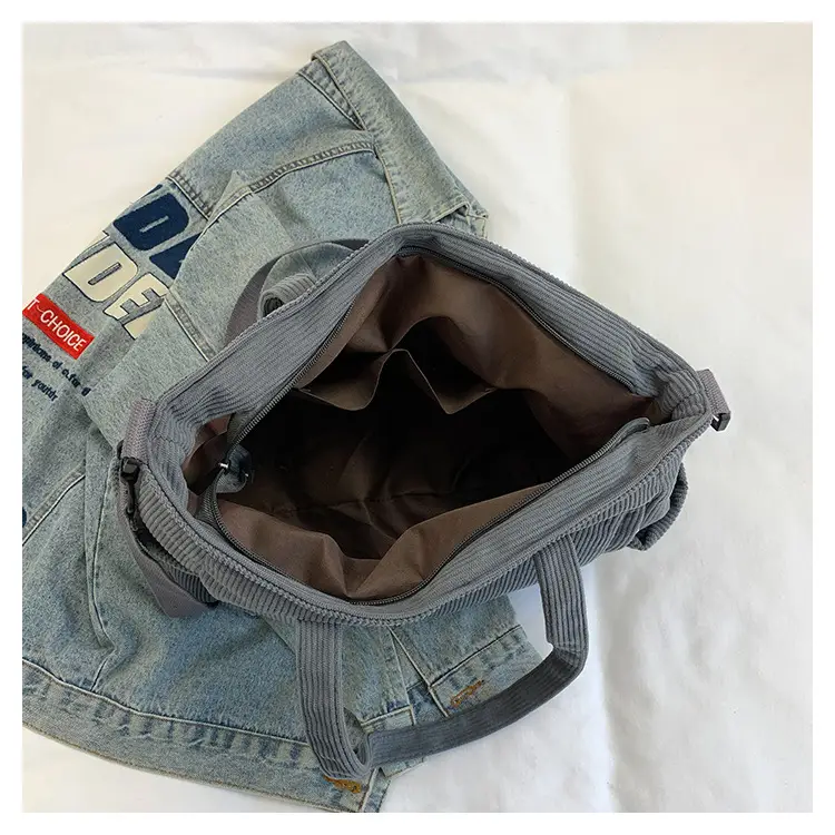 New Korean Style Girl Corduroy Cloth Bag Large Capacity Shoulder Bag Commuter Ruiying Portable Tote Bag — feature 110