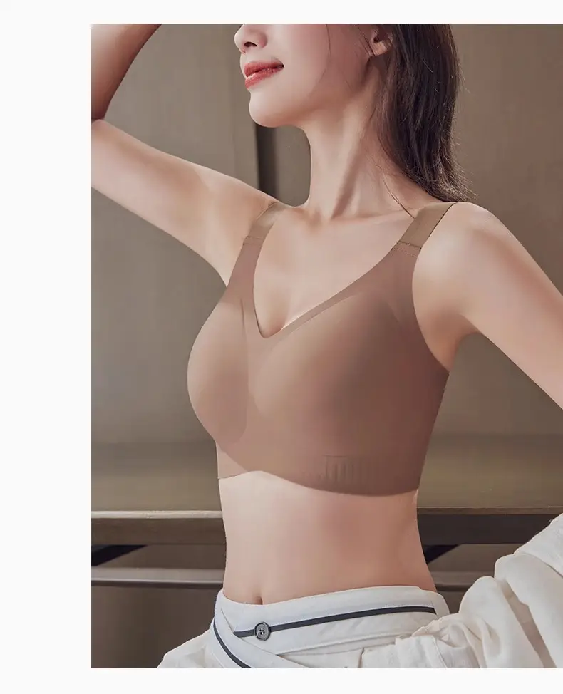 Cross-border Full Cup Underwear Women's chubby girl Large Chest Small Traceless Lifting Soft Comfortable Soft Support Anti-sagging Bra — feature 19