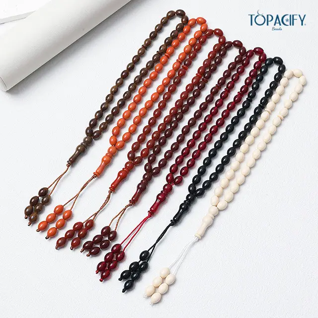 Islamic Rosary Handstring 33 Misbaha Red Beads — feature 10
