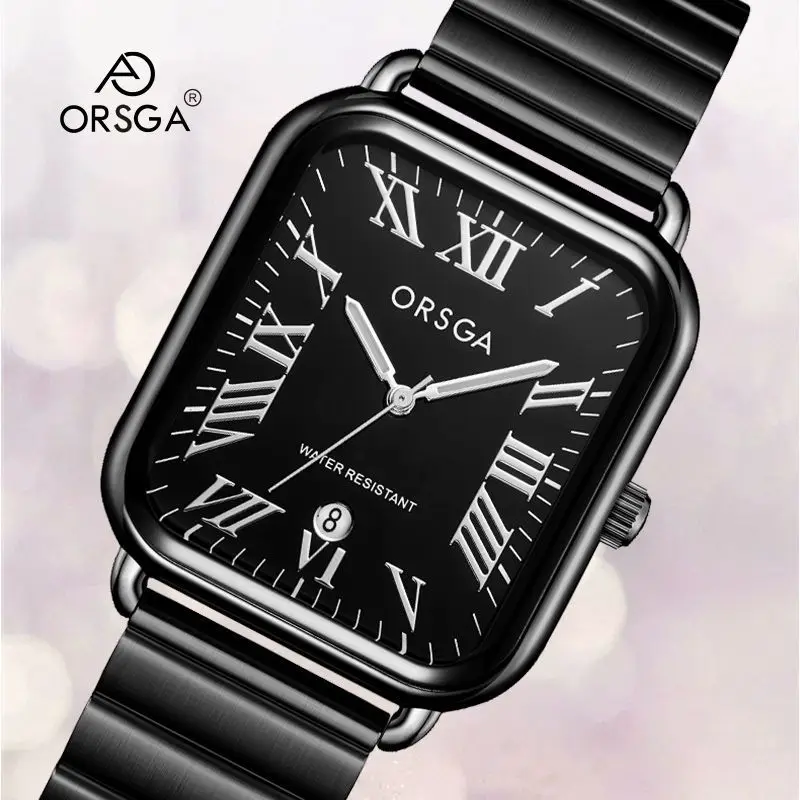 ORSGA Black Square Women's Quartz Watch - Image 23