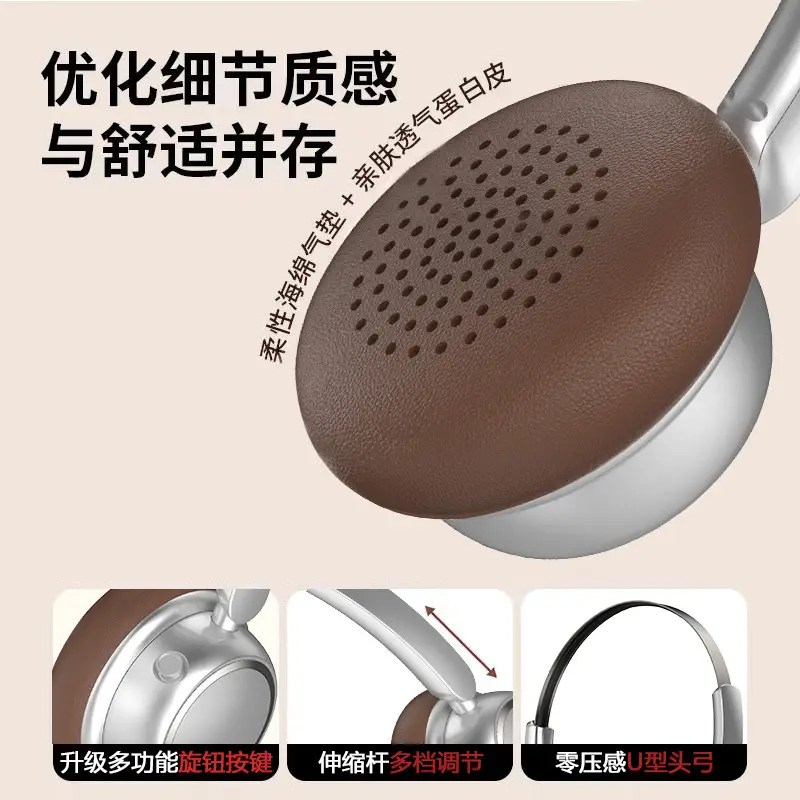 Retro Wireless Headphones Bluetooth 5.4 Long Battery - Image 6