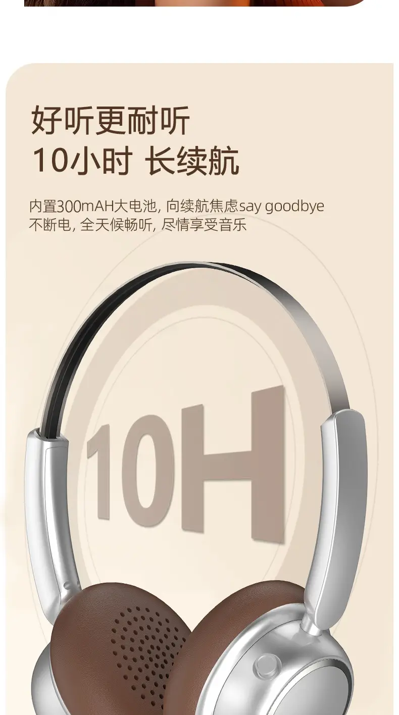 Retro Wireless Headphones Bluetooth 5.4 Long Battery β feature 10