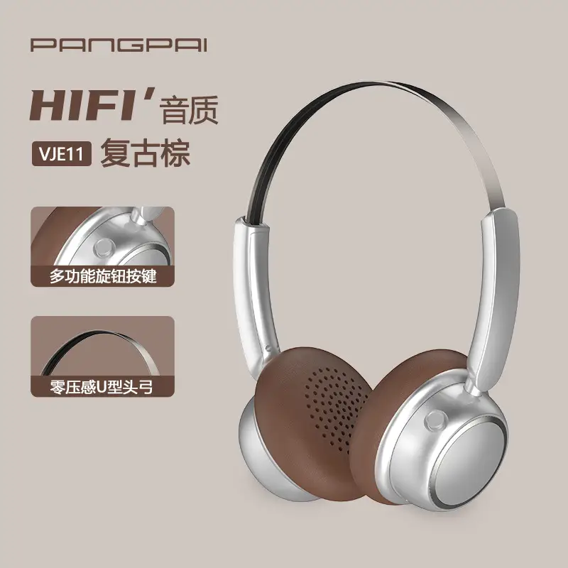 Retro Wireless Headphones Bluetooth 5.4 Long Battery