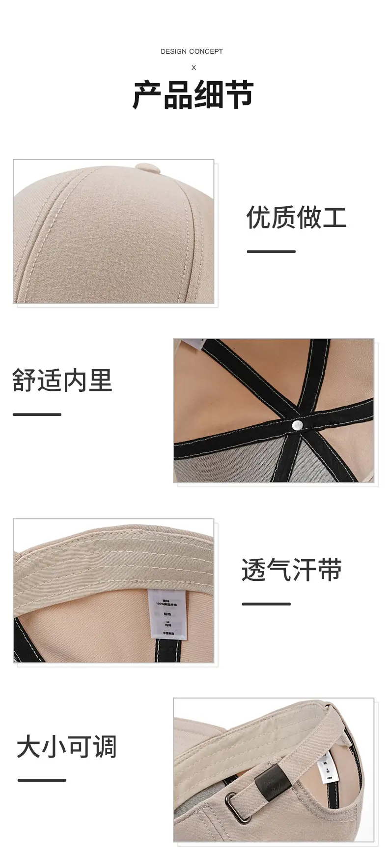 Men's Embroidered Sanding Hat Cross-border Thickened Woolen Cap — feature 7