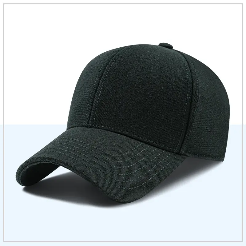 Men's Embroidered Sanding Hat Cross-border Thickened Woolen Cap - Image 3
