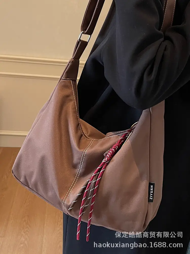 Retro Canvas Shoulder Bag Women 2024 New Autumn Winter - Image 9