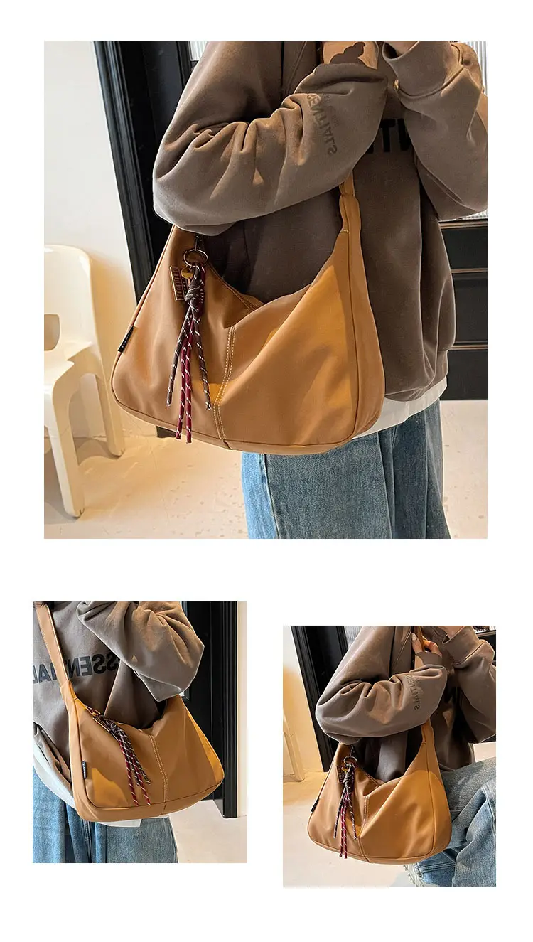 Retro Canvas Shoulder Bag Women 2024 New Autumn Winter — feature 10