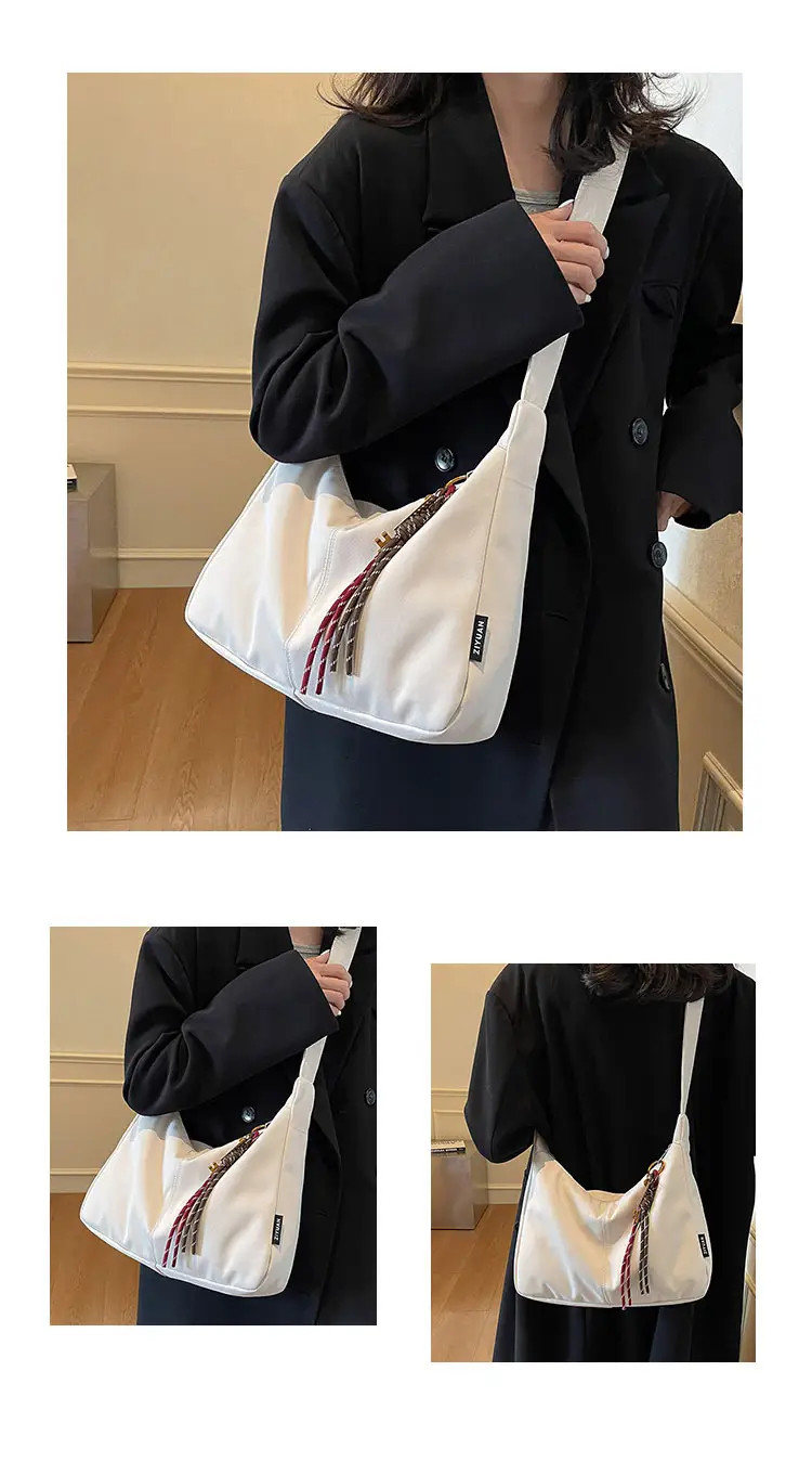 Retro Canvas Shoulder Bag Women 2024 New Autumn Winter — feature 11