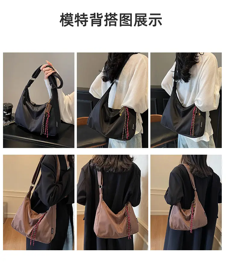 Retro Canvas Shoulder Bag Women 2024 New Autumn Winter — feature 7