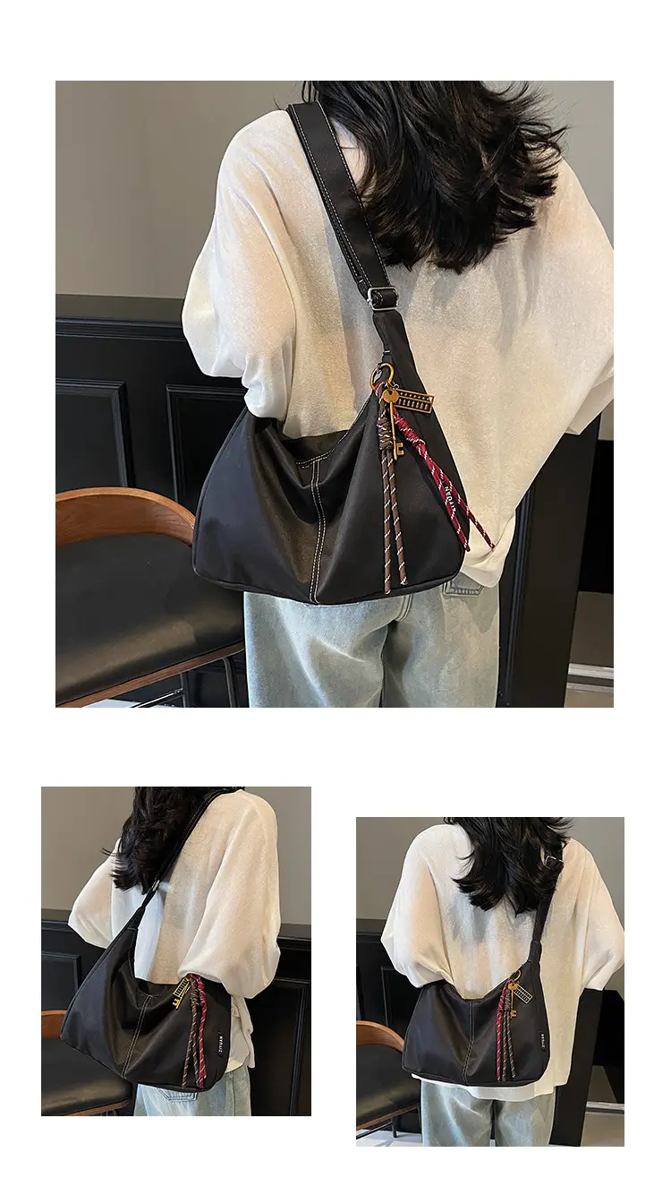 Retro Canvas Shoulder Bag Women 2024 New Autumn Winter — feature 8