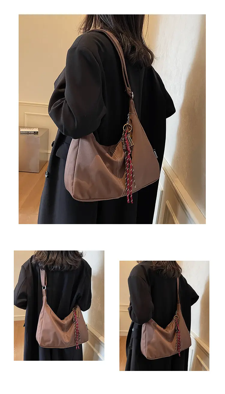 Retro Canvas Shoulder Bag Women 2024 New Autumn Winter — feature 9
