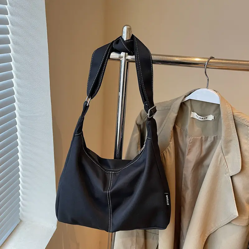 Retro Canvas Shoulder Bag Women 2024 New Autumn Winter - Image 2