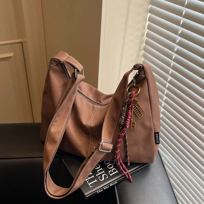 Retro Canvas Shoulder Bag Women 2024 New Autumn Winter - Image 5