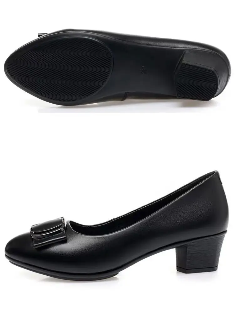 Black Leather Women's Flat Heel Shoes 2025 — feature 10