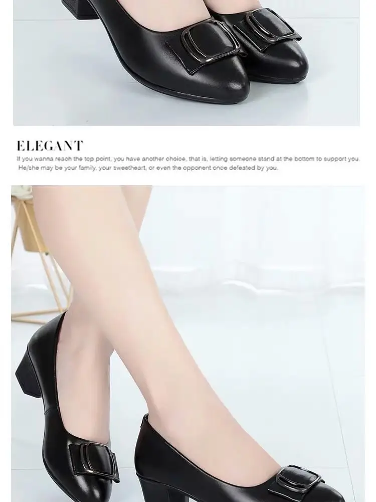 Black Leather Women's Flat Heel Shoes 2025 — feature 5