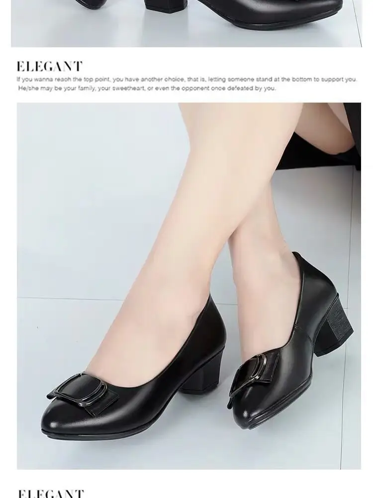 Black Leather Women's Flat Heel Shoes 2025 — feature 6